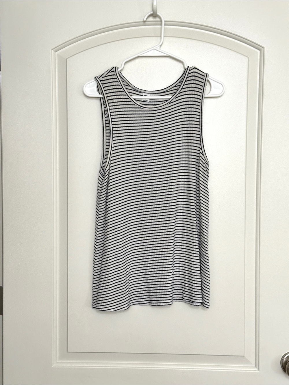 Old Navy Navy & White Striped Tank Top